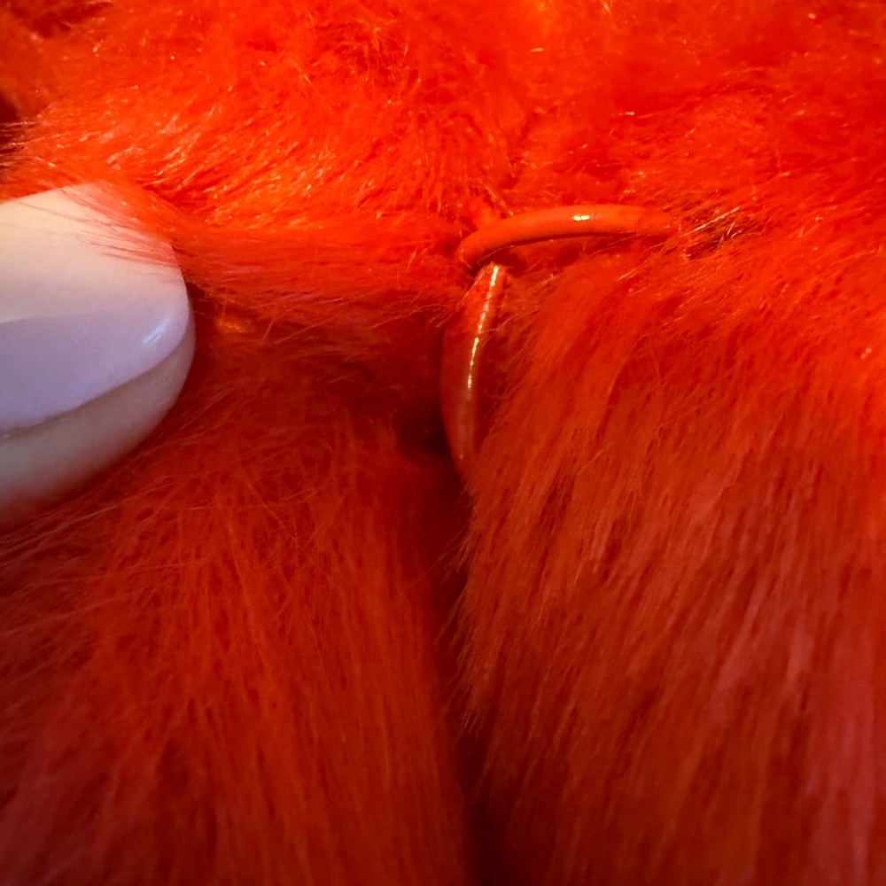 [SCRIPTED] Tiered Faux Fur Jacket in Brilliant Poppy - Picture 8 of 12